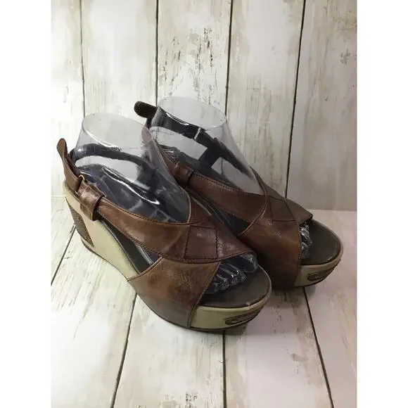 Antelope Shoes Brown wedge size 39 women 8 - Picture 3 of 6